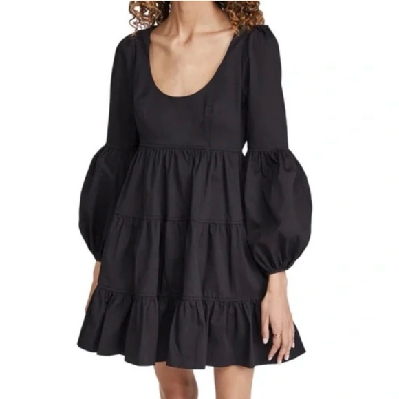 cinq a sept Dresses & Skirts - Cinq a Sept Black Tiered Long Sleeve Dress